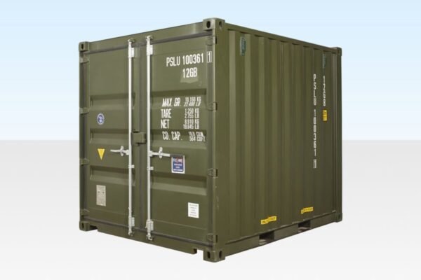 1-3.jpg 10ft x 8ft Shipping Container (One Trip) Green (RAL 6007)